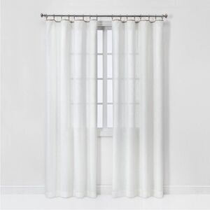 Target Threshold Edge Solid Sheer Window Curtain Panel Set NWOT